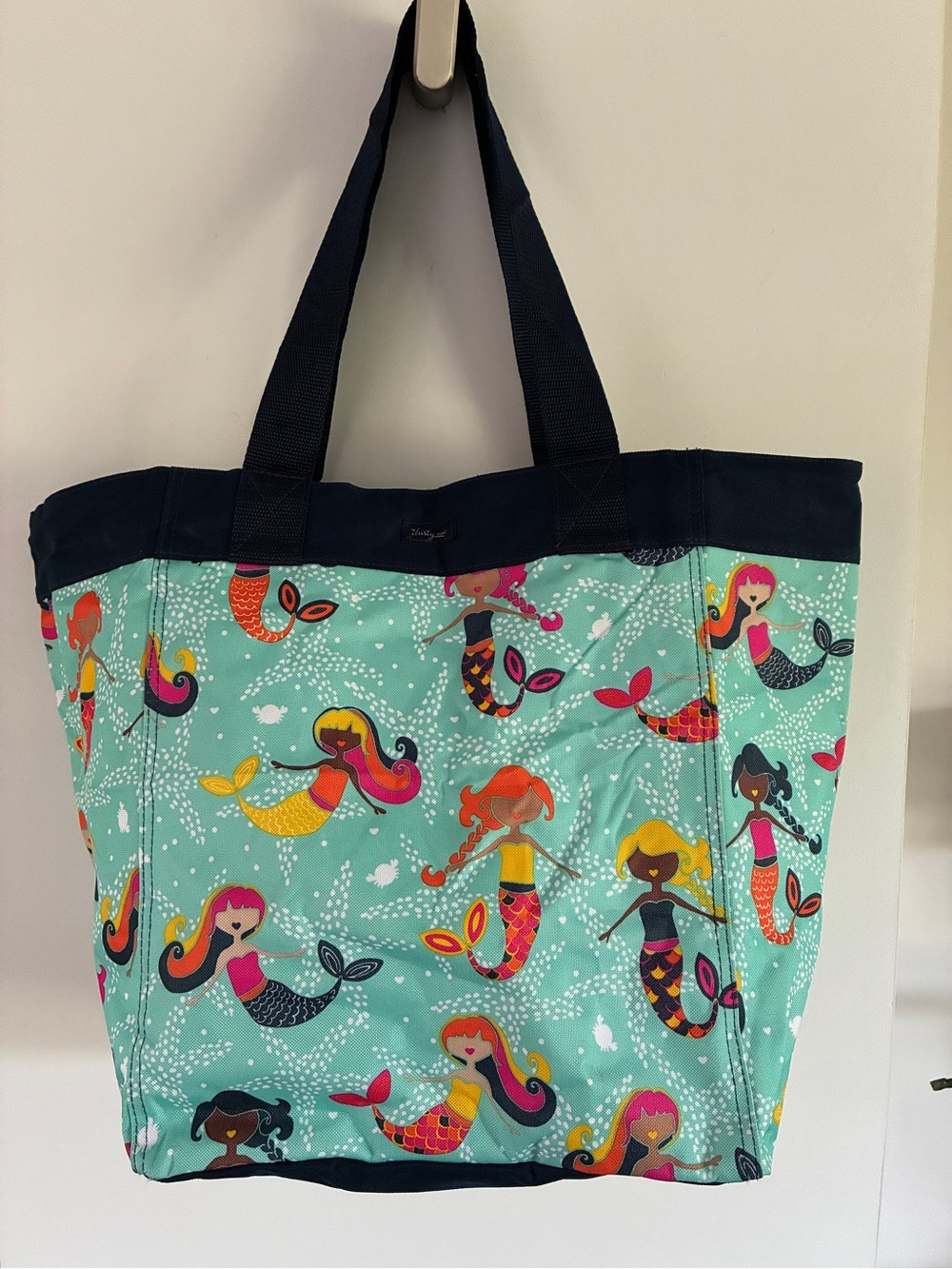 Thirty-One Gifts Essential Storage Tote in the "Mermaid Lagoon" pattern swim new